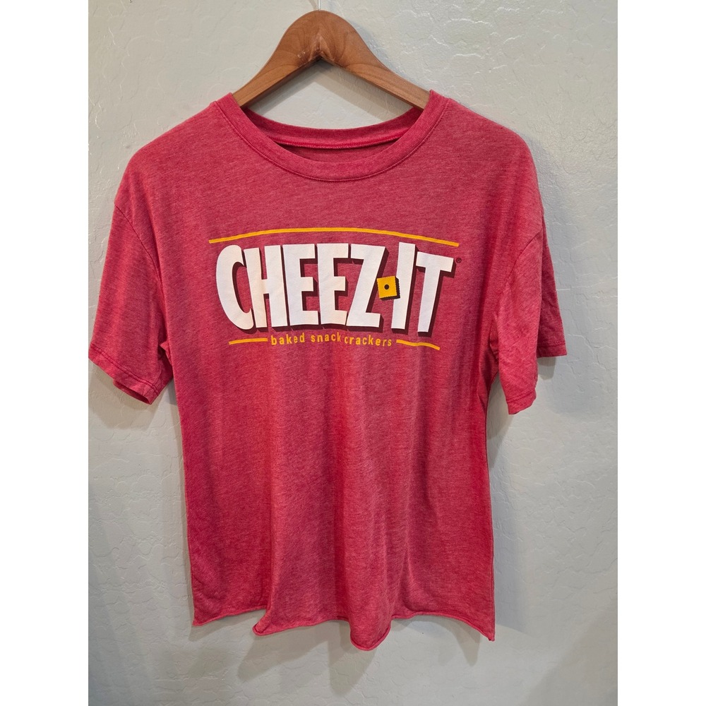 Kellogg's Cheez-It Graphic Tee Red Heather Short Sleeve Snack Shirt Medium